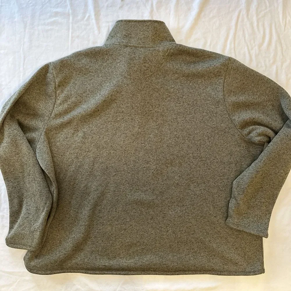 Wrangler Men Knit‎ Pullover Fleece 4XL Henley 1/4 Snap Green Sweatshirt Fish J16